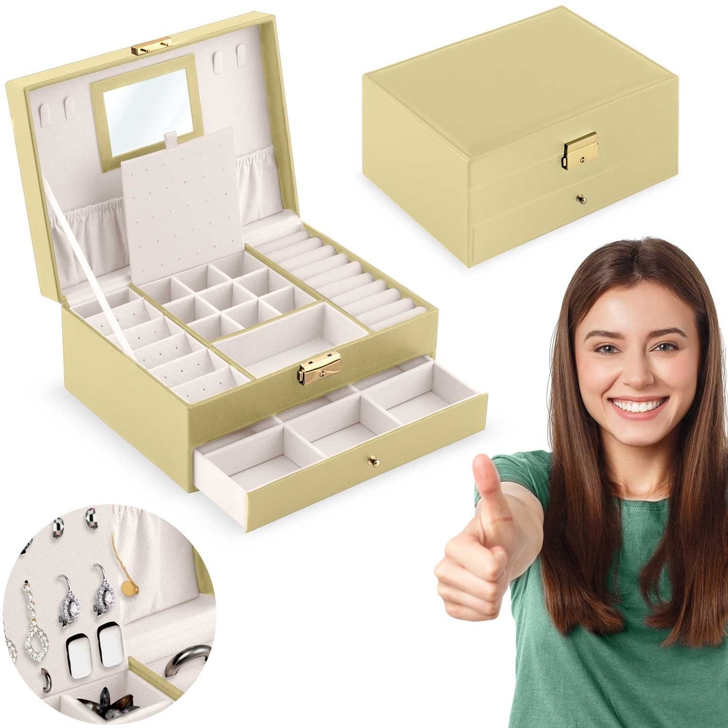 Luxury jewelry box MS-709 Massido - Gold