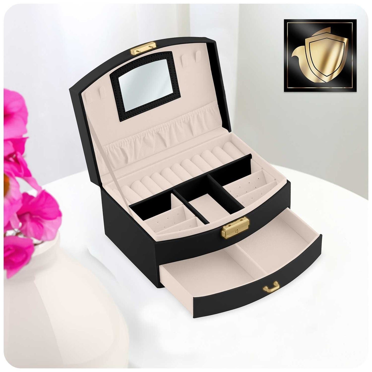 Luxury jewelry box Massido MS-708 - Black