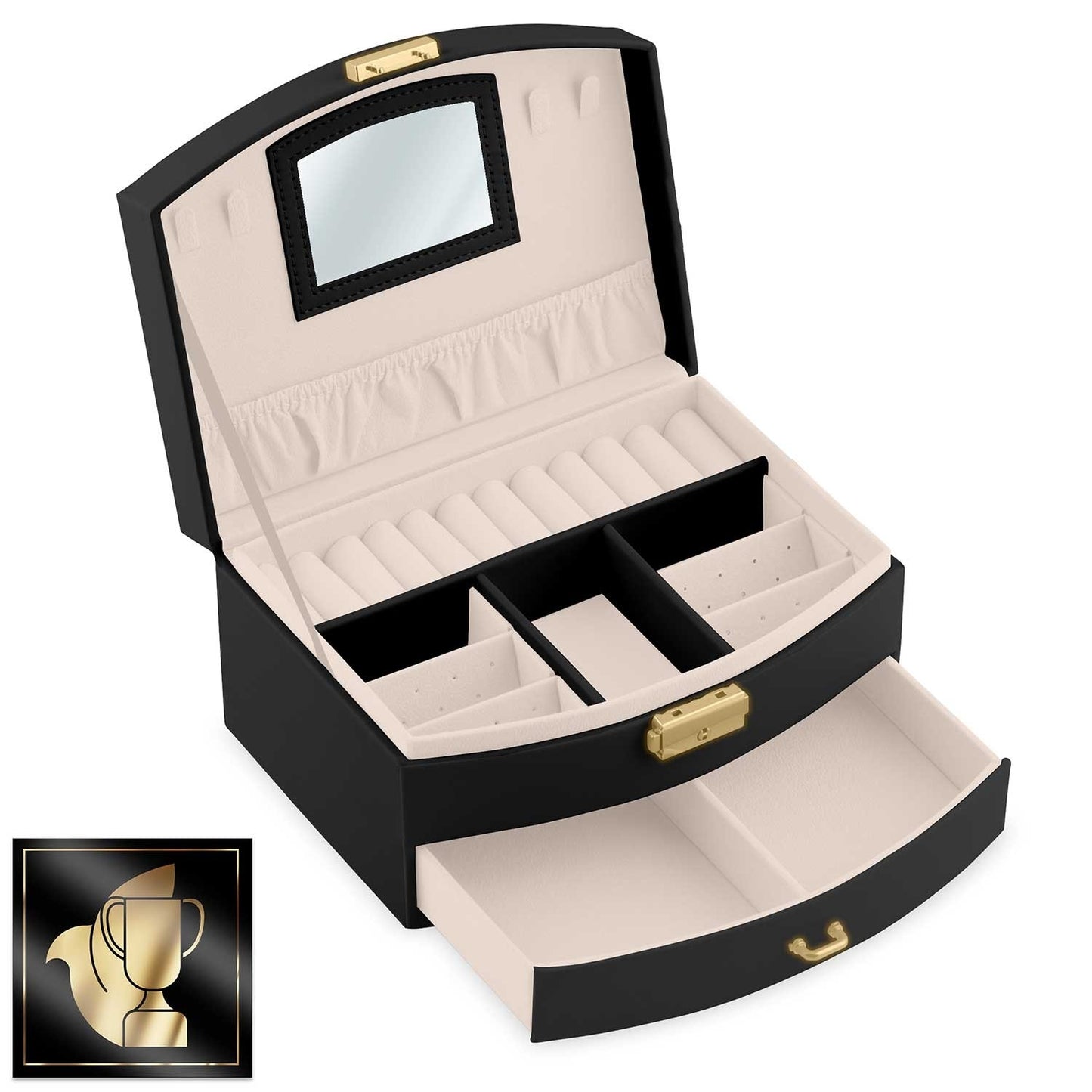 Luxury jewelry box Massido MS-708 - Black
