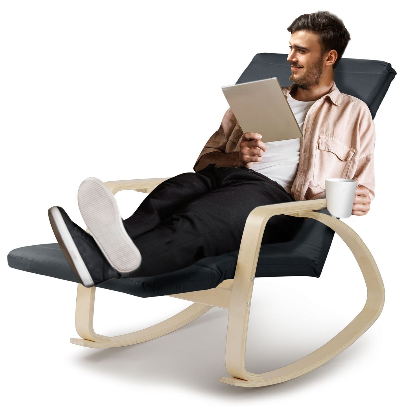 Luxury rocking chair Suzi - gray
