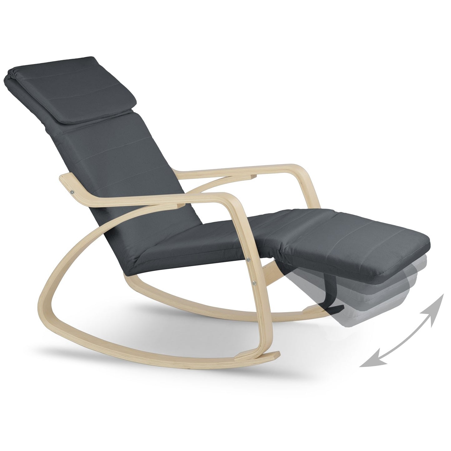 Luxury rocking chair Suzi - gray
