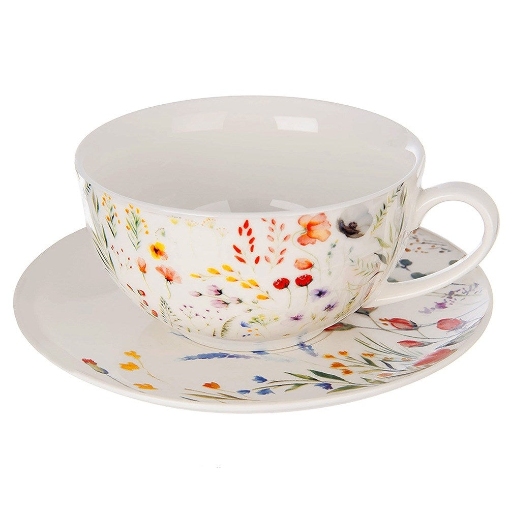 MAKI porcelain teapot with cup, 3 pieces