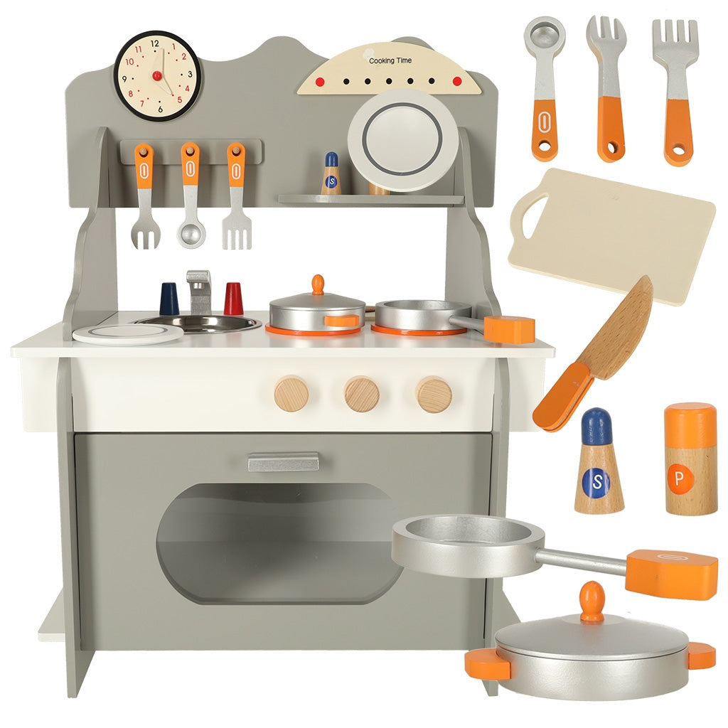 MDF wooden kitchen for children large oven