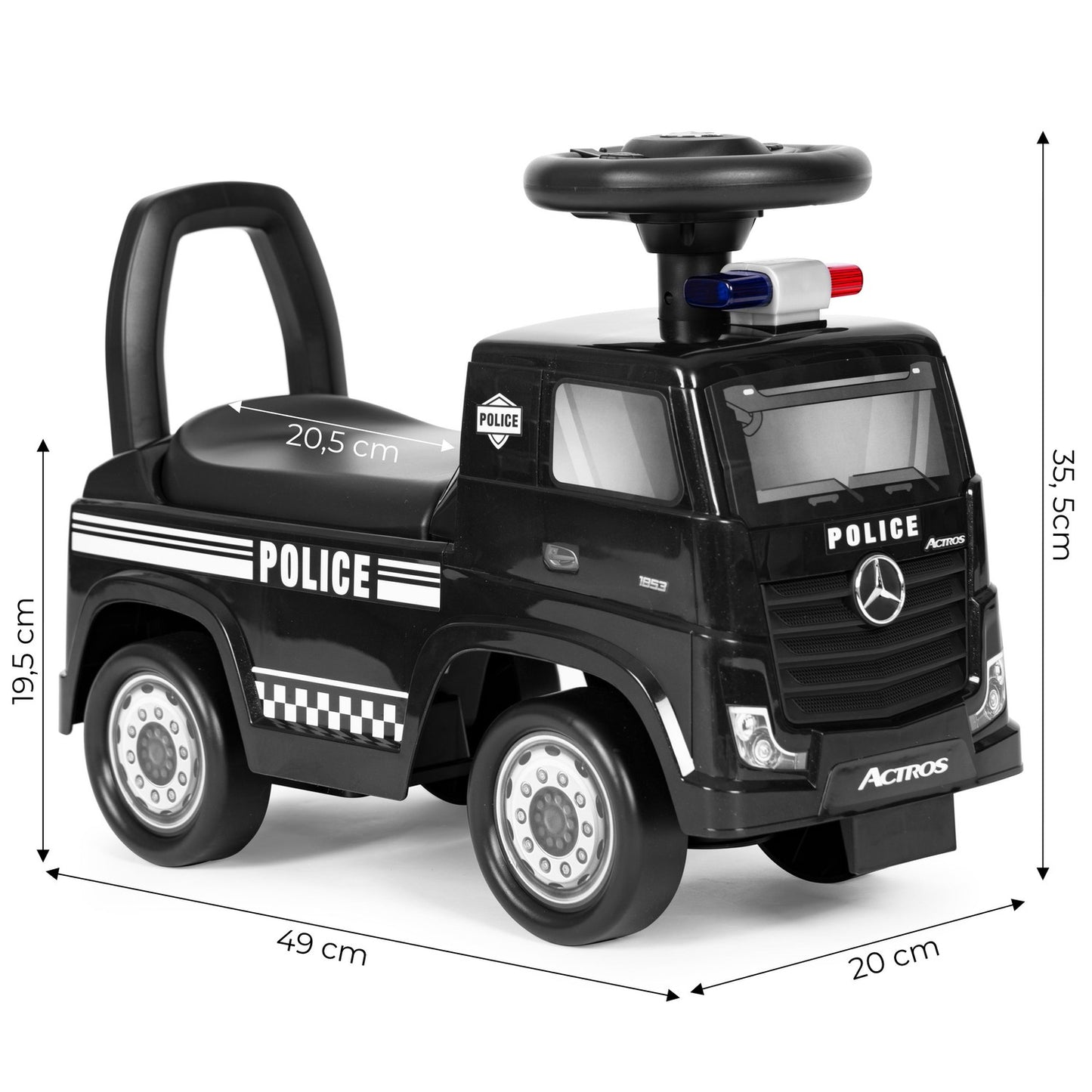 MERCEDES car, push car, police car