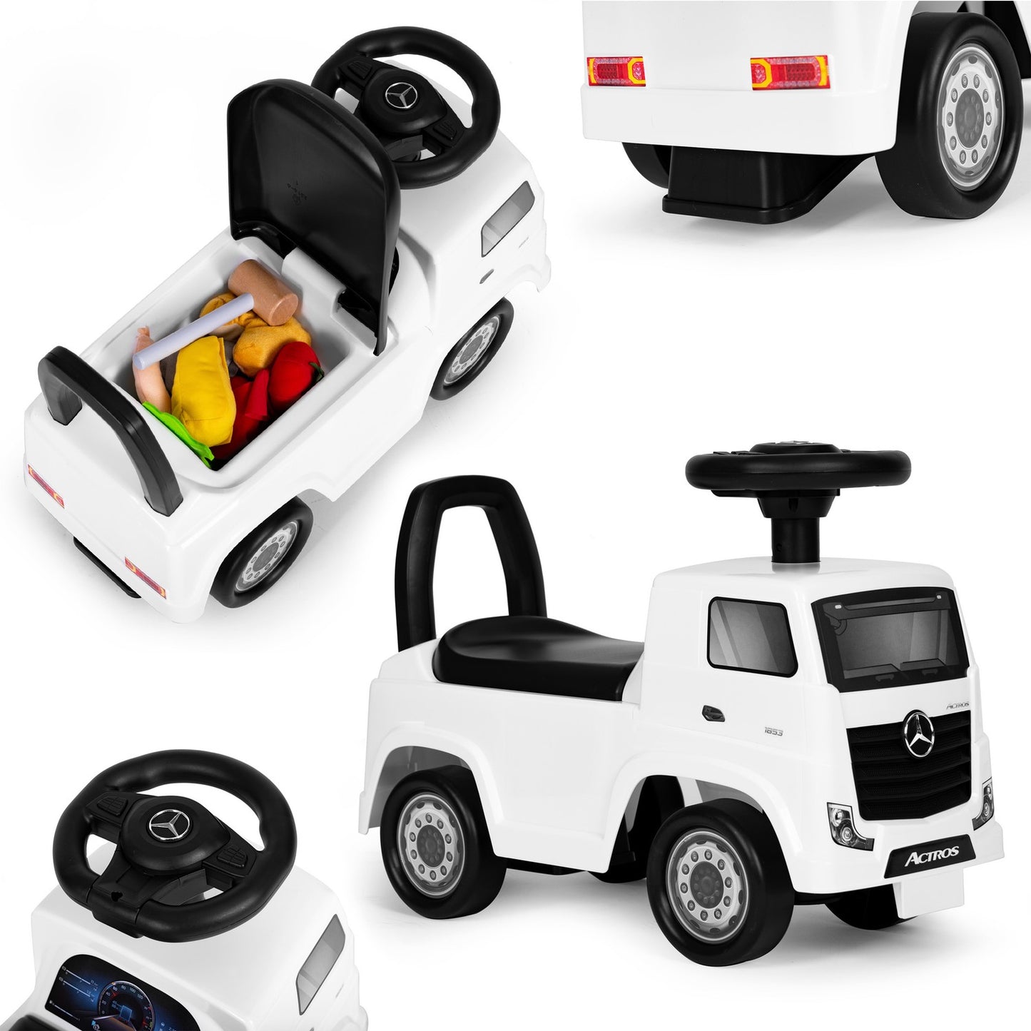 MERCEDES truck, pusher car, +2 years old, white