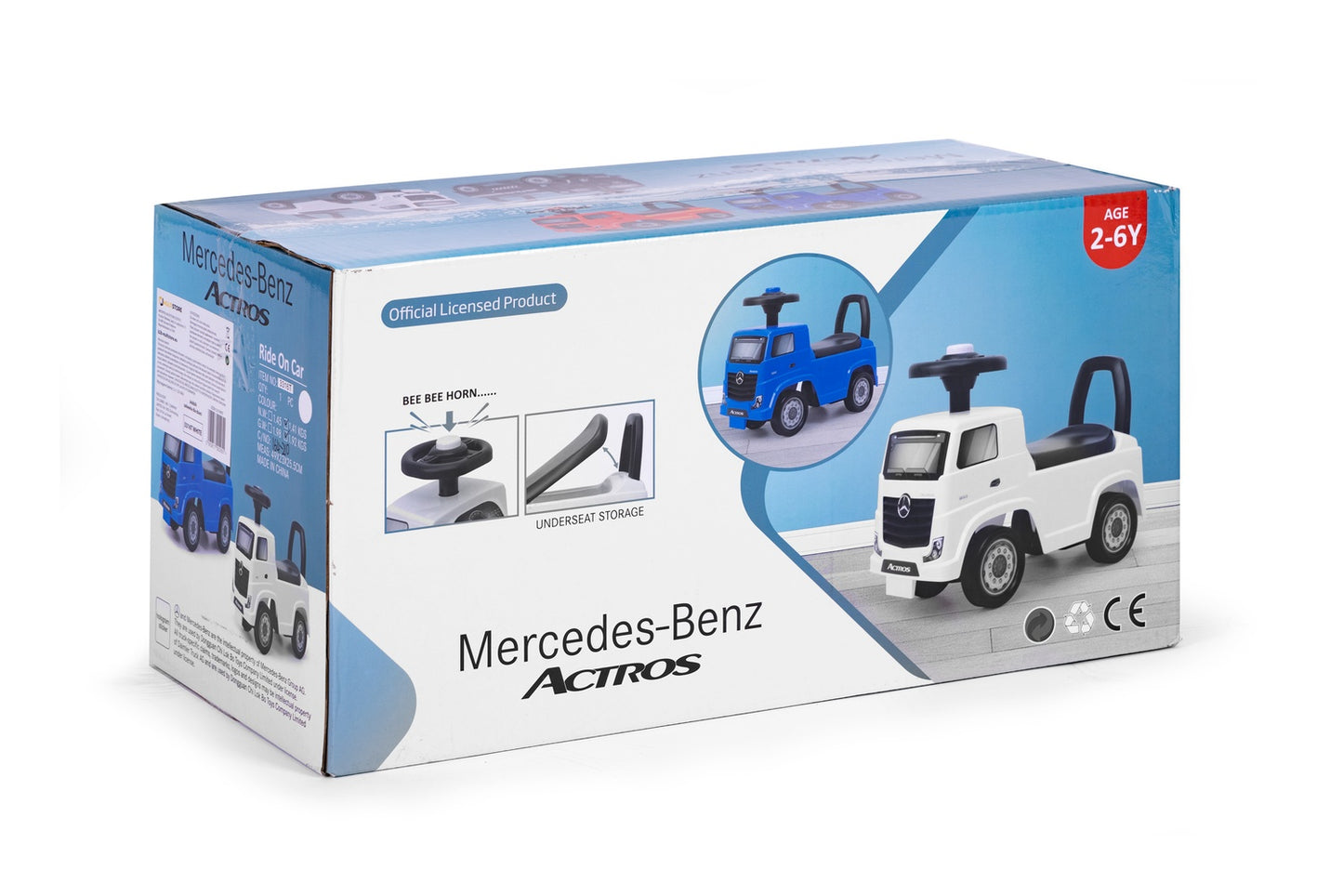 MERCEDES truck, pusher car, +2 years old, white