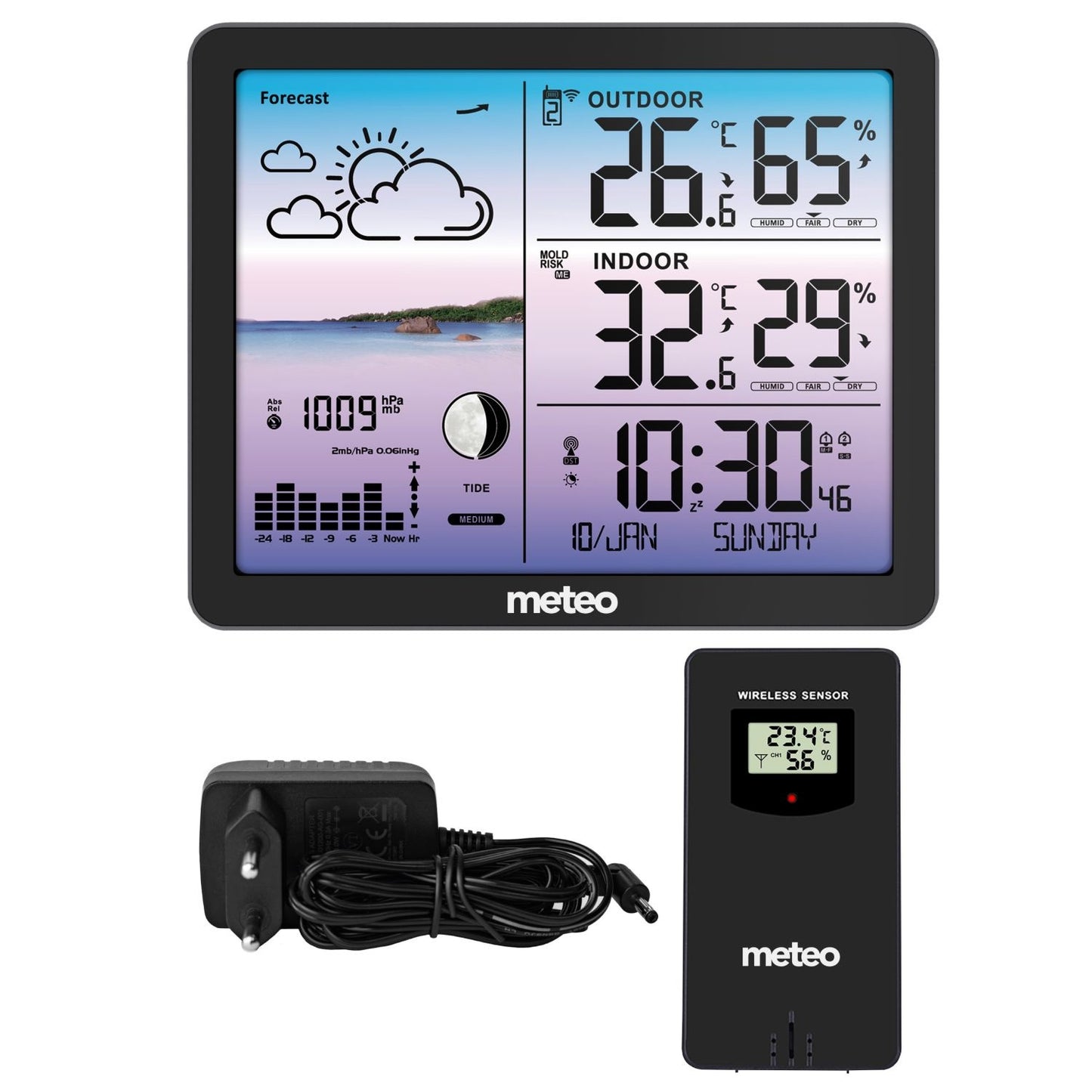 METEO SP107 weather station, black
