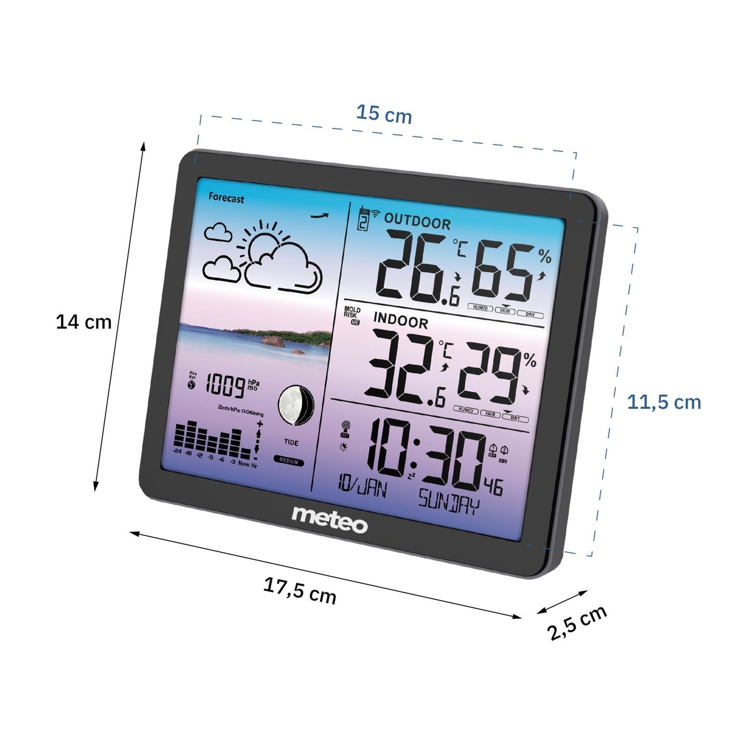 METEO SP107 weather station, black