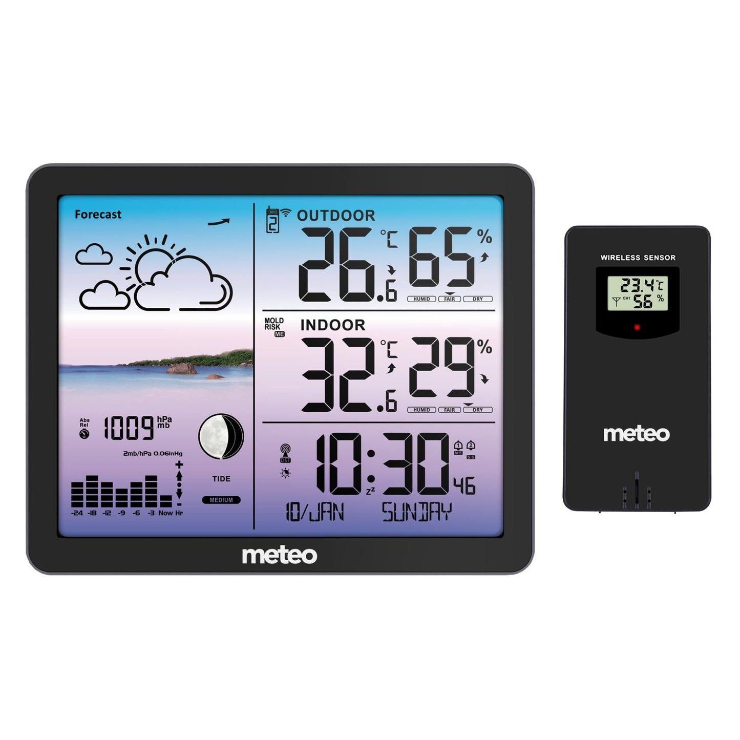 METEO SP107 weather station, black