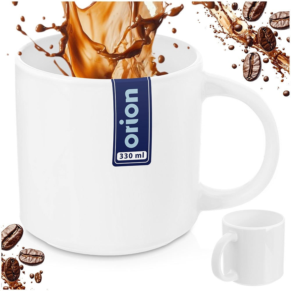 MONA white porcelain mug 330 ml