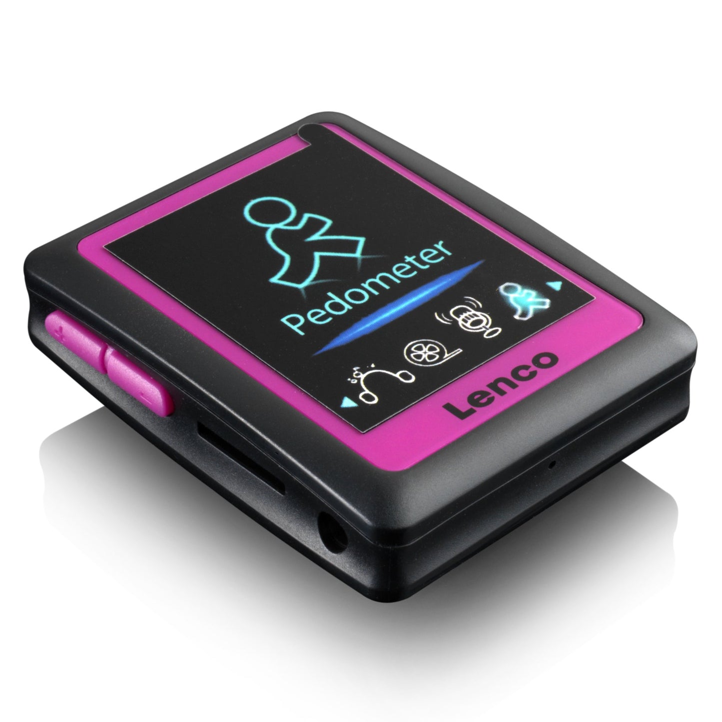 MP3/4 Player with Pedometer, 4GB, Pink, Expandable Memory