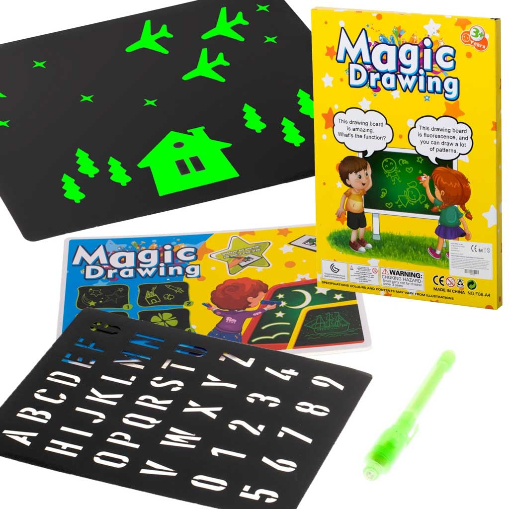 Magic light drawing board + UV pen creative kit