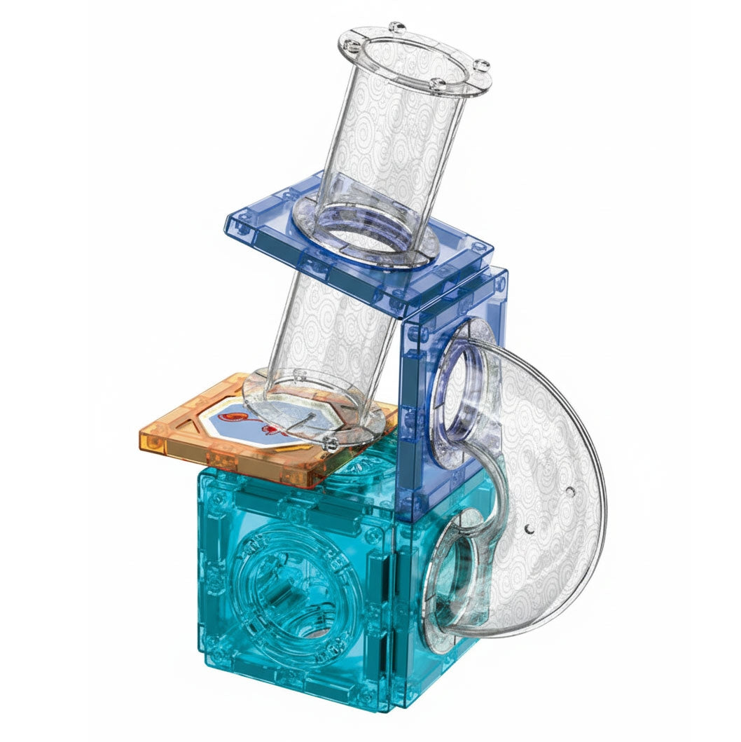 Magnetic 3D Marble Run Blocks Set, 113 Pieces