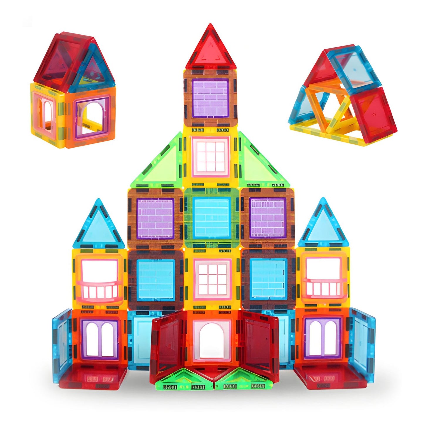 Magnetic Building Blocks Set, 106 Pieces, 3D Construction