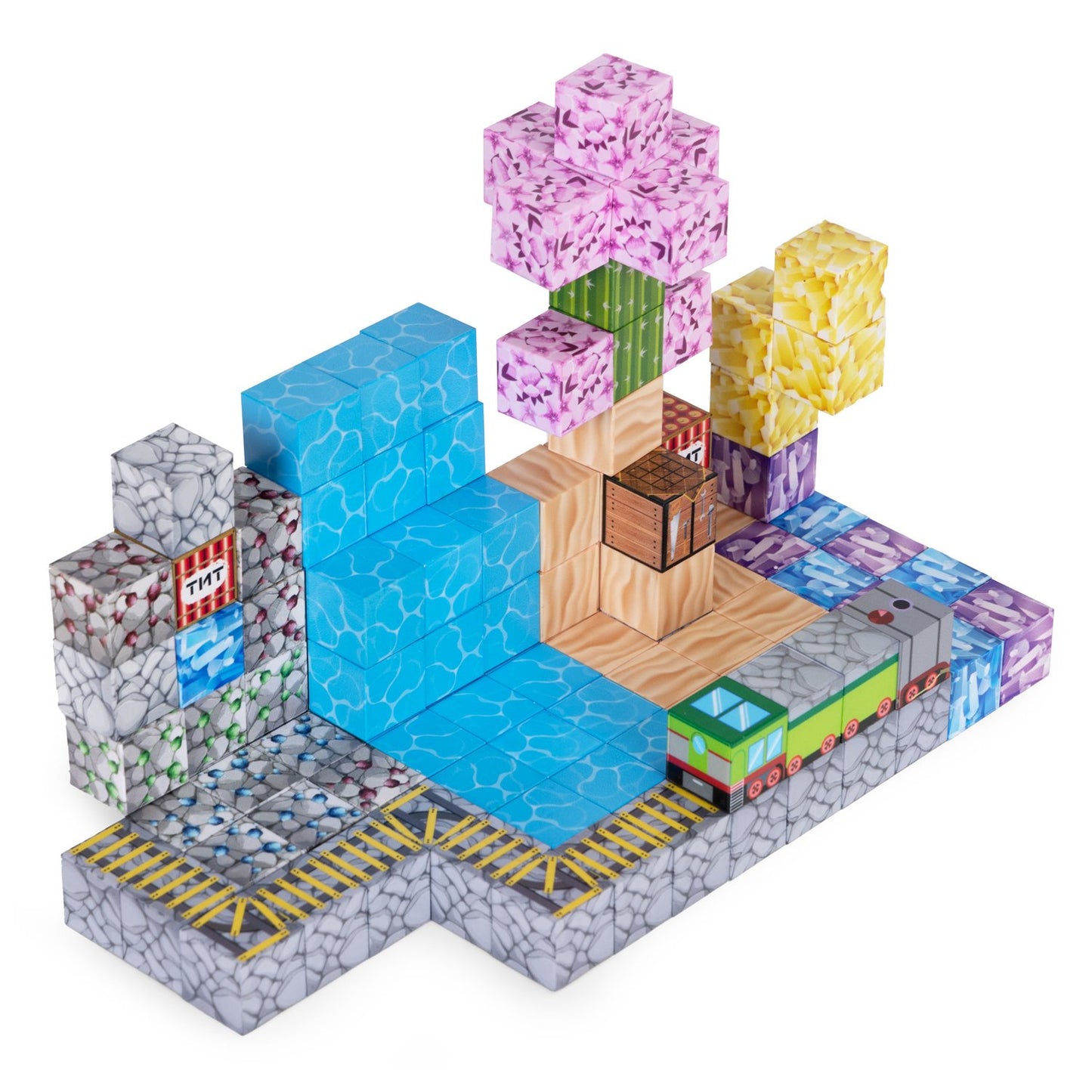 Magnetic Building Blocks Set, 112 Pieces, Ages 3+