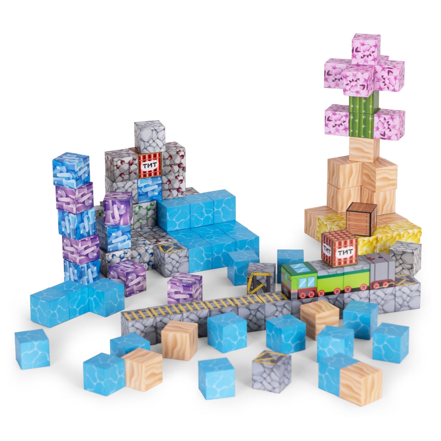 Magnetic Building Blocks Set, 112 Pieces, Ages 3+