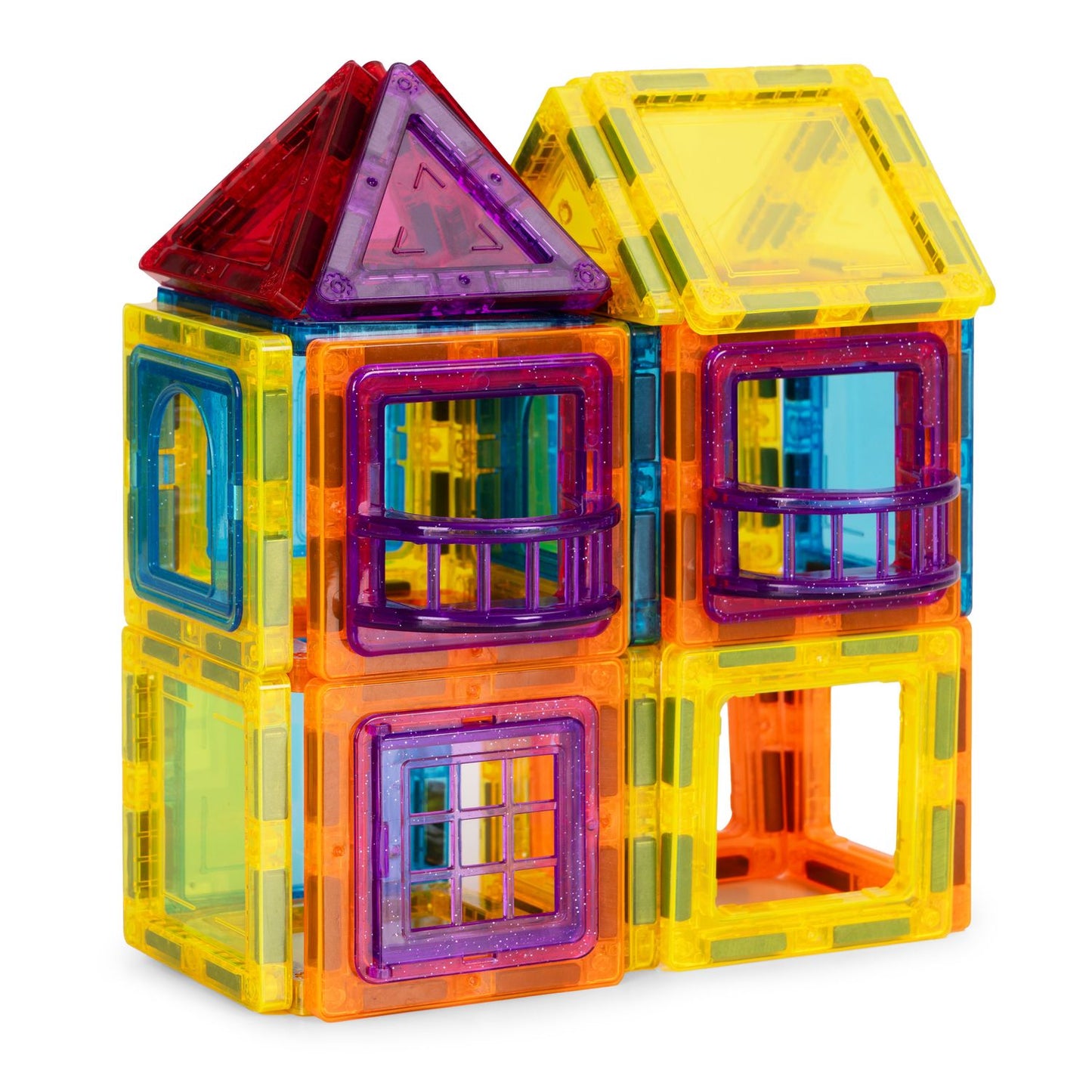Magnetic Building Blocks Set, 45 Pieces, 3D & Vehicle Play