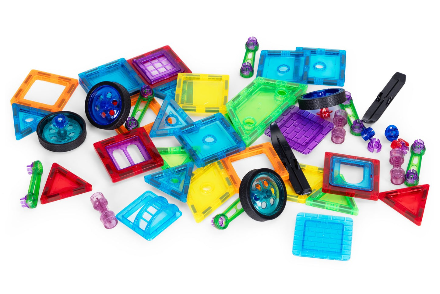 Magnetic Building Blocks Set – 48 Pieces, 3D & Vehicle Play