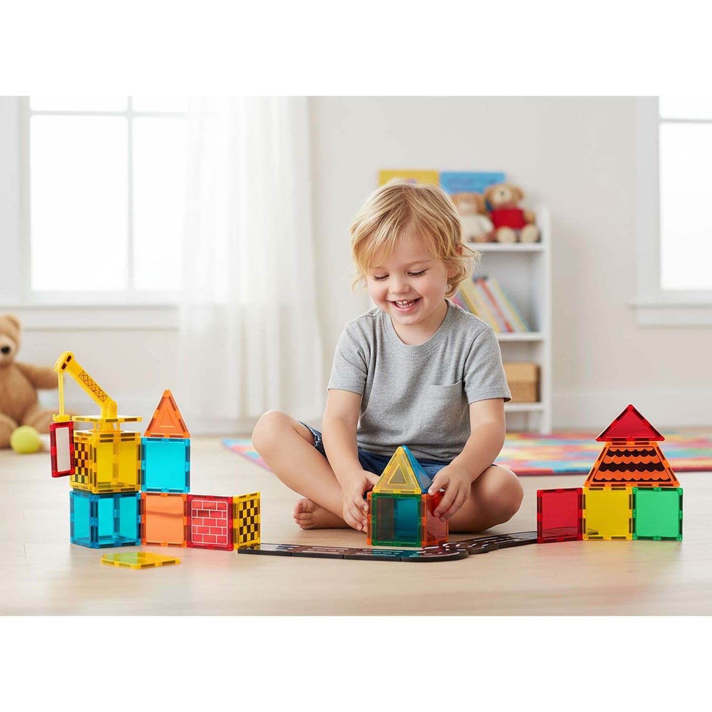 Magnetic Building Blocks Set, 72 Pieces, Educational Toy