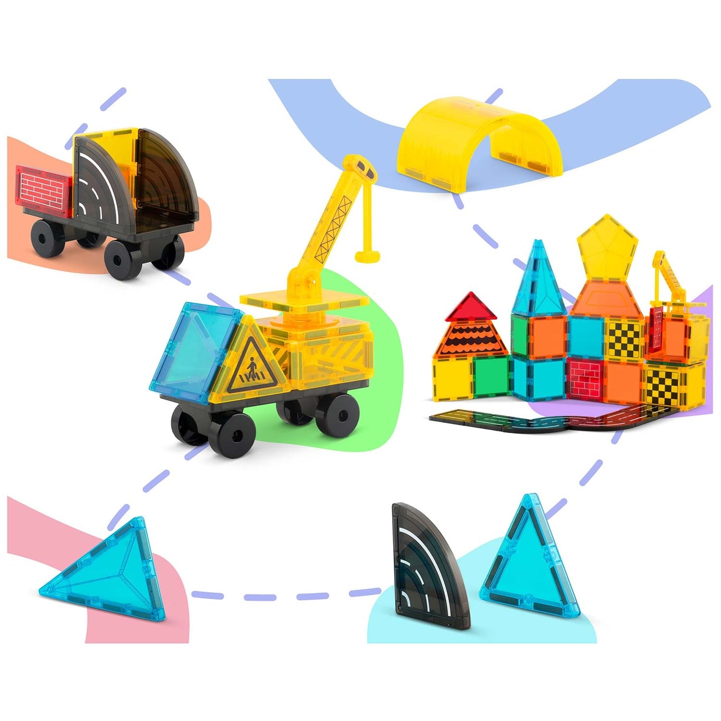 Magnetic Building Blocks Set, 72 Pieces, Educational Toy