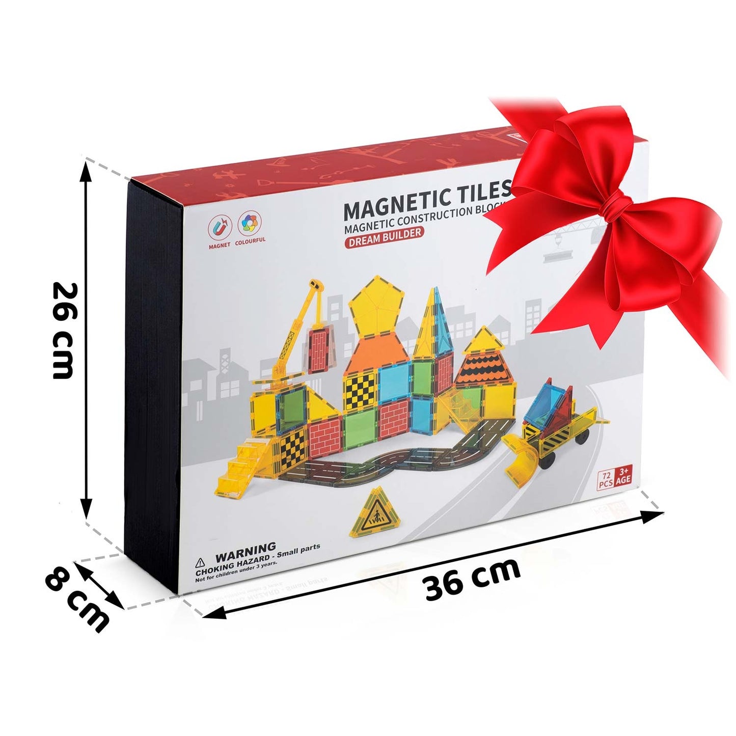 Magnetic Building Blocks Set, 72 Pieces, Educational Toy