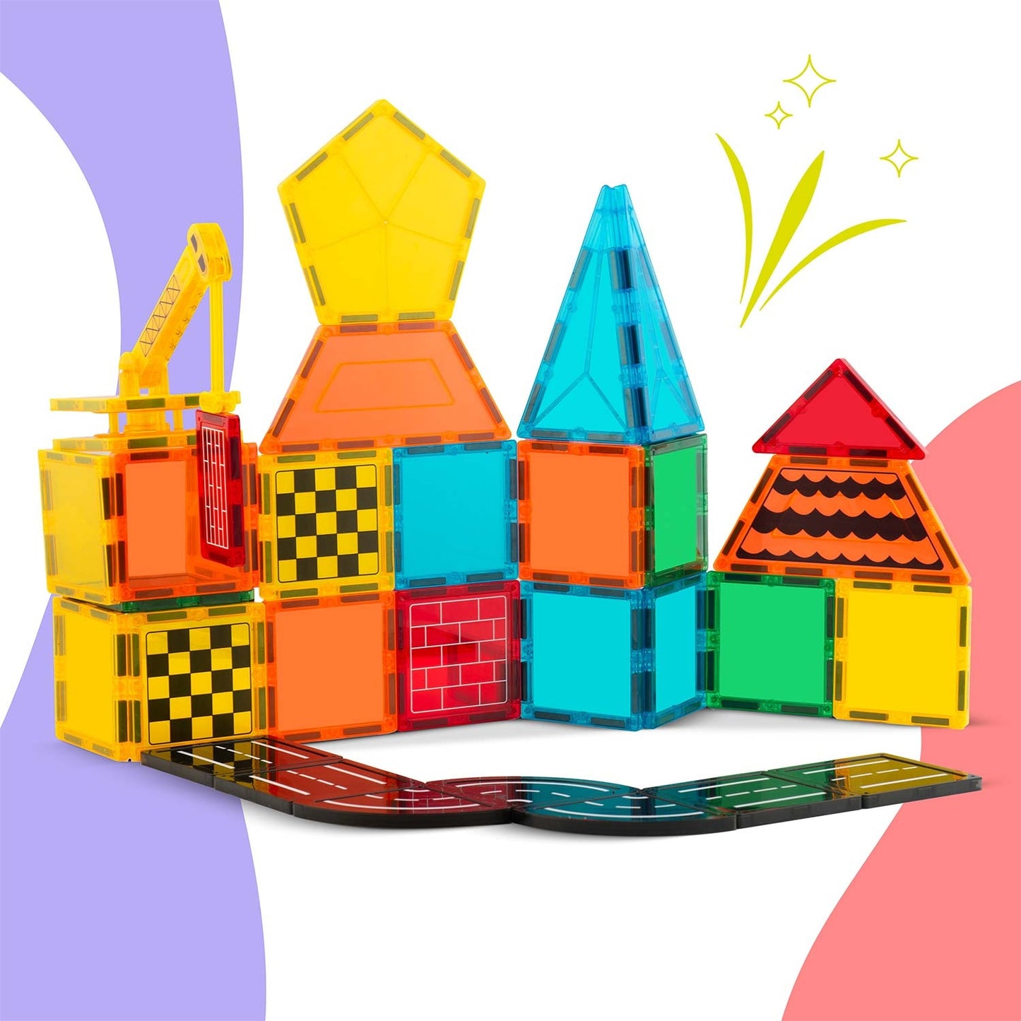 Magnetic Building Blocks Set, 72 Pieces, Educational Toy