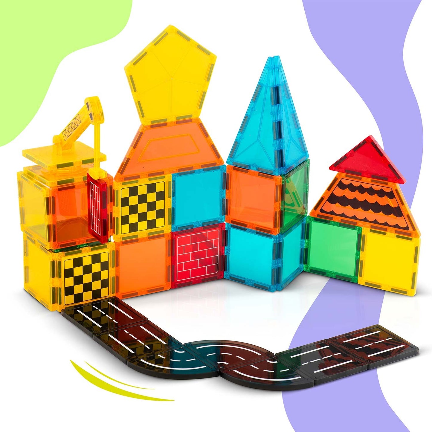 Magnetic Building Blocks Set, 72 Pieces, Educational Toy