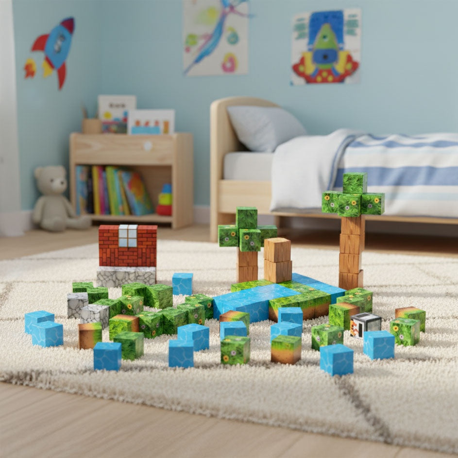 Magnetic Building Blocks Set, 88 Pieces for Kids 3+