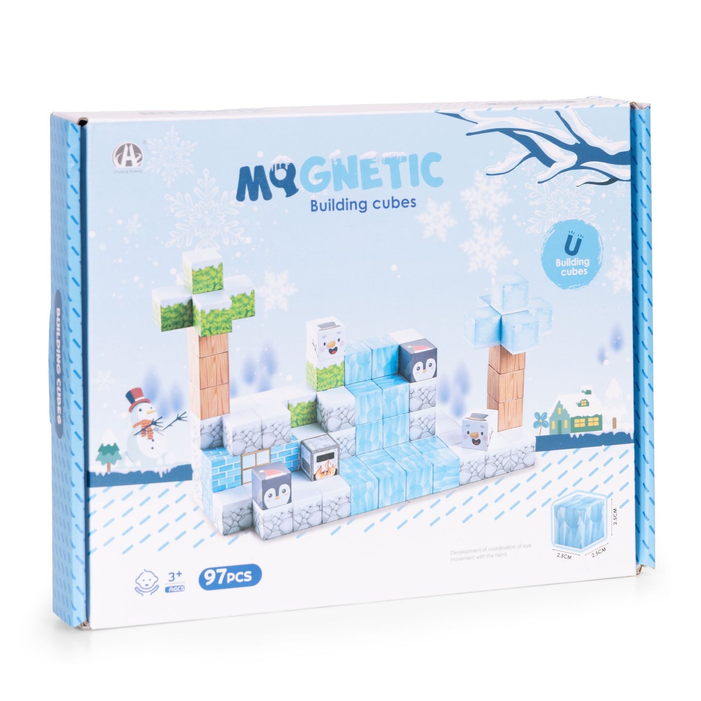 Magnetic Building Blocks Set, 97 Pieces for Kids 3+