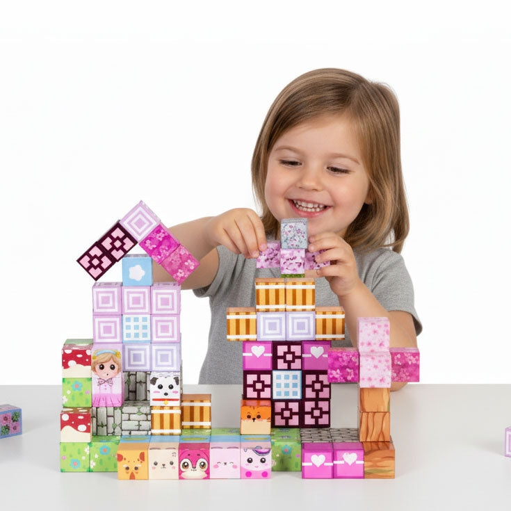 Magnetic Building Blocks Set for Kids, 113 Pieces
