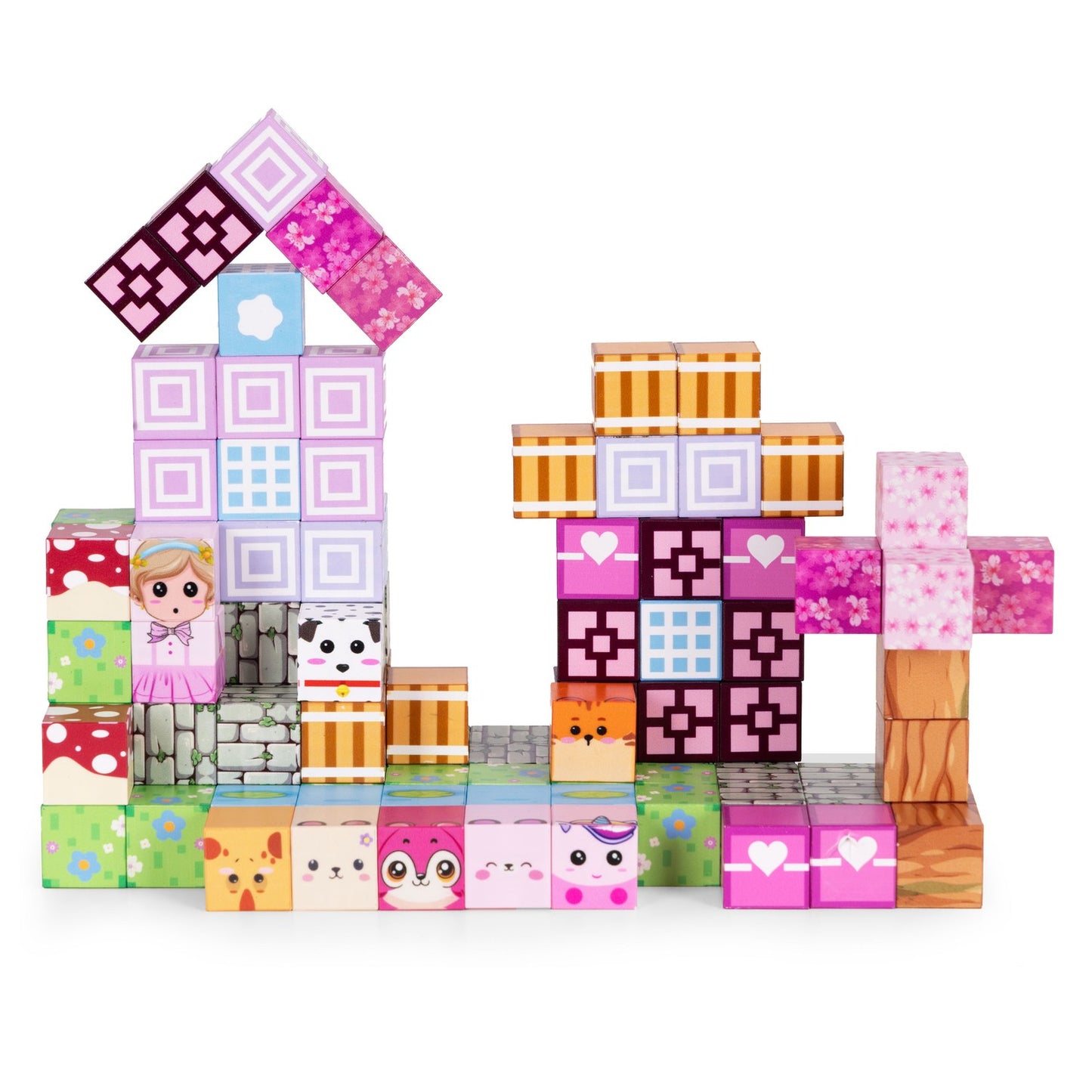 Magnetic Building Blocks Set for Kids, 113 Pieces