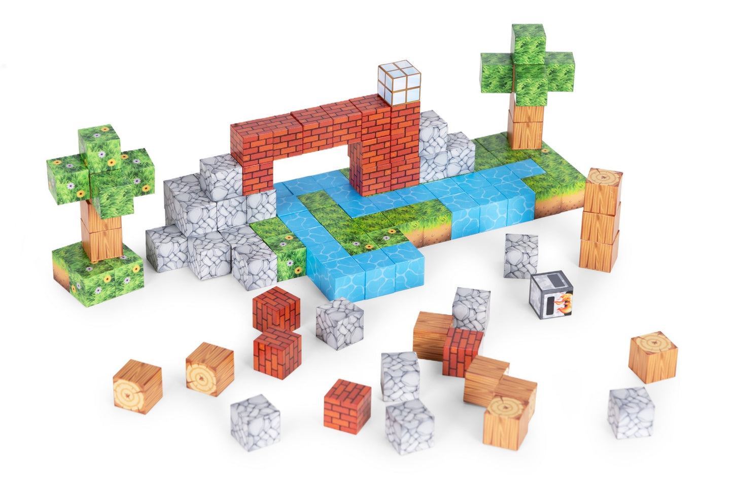 Magnetic Building Blocks Set for Kids, 119 Pieces