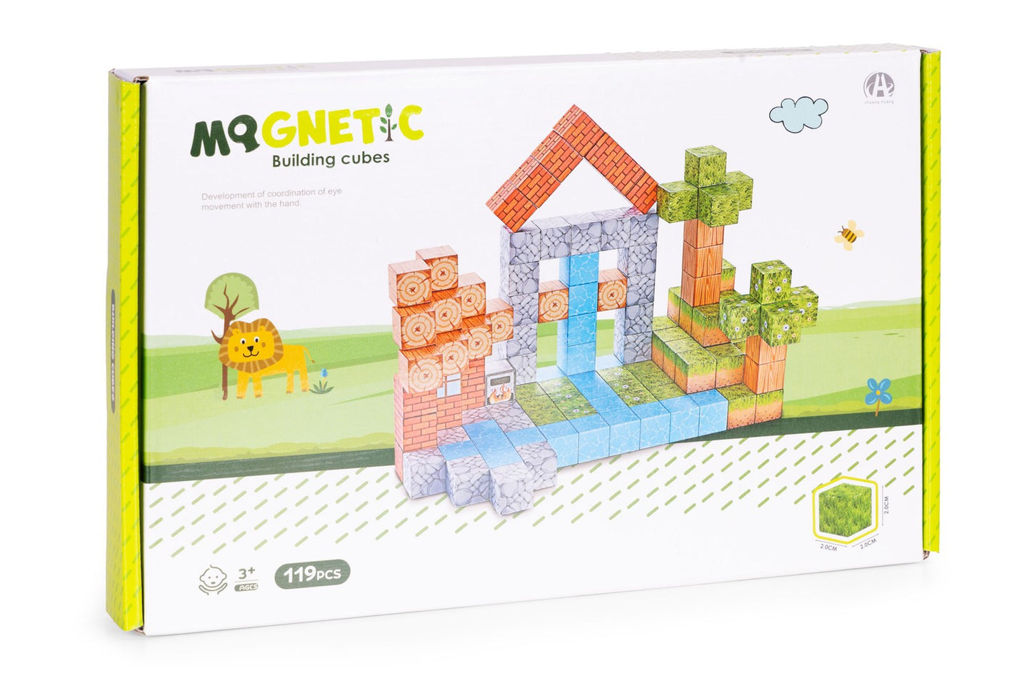 Magnetic Building Blocks Set for Kids, 119 Pieces