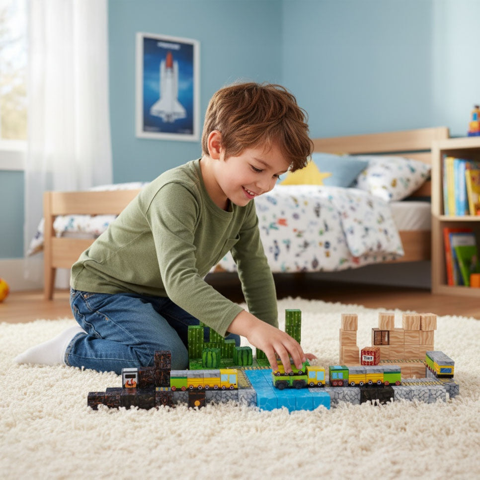 Magnetic Building Blocks Set for Kids, 169 Pieces