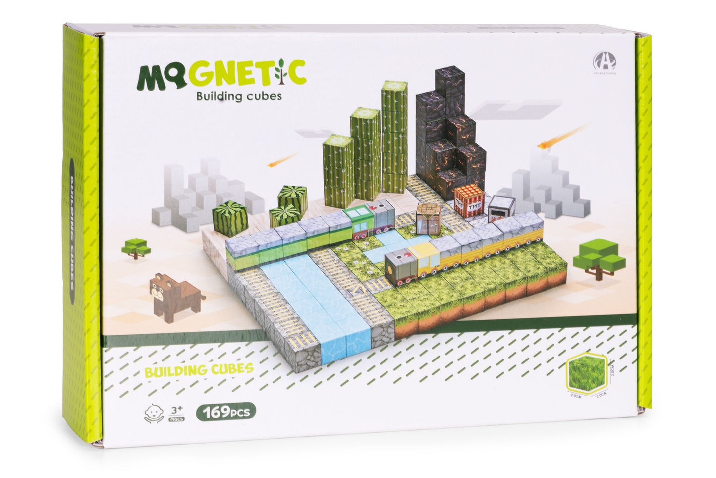 Magnetic Building Blocks Set for Kids, 169 Pieces