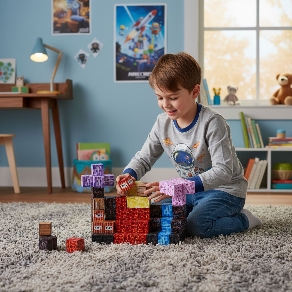 Magnetic Building Blocks Set for Kids, 86 Pieces