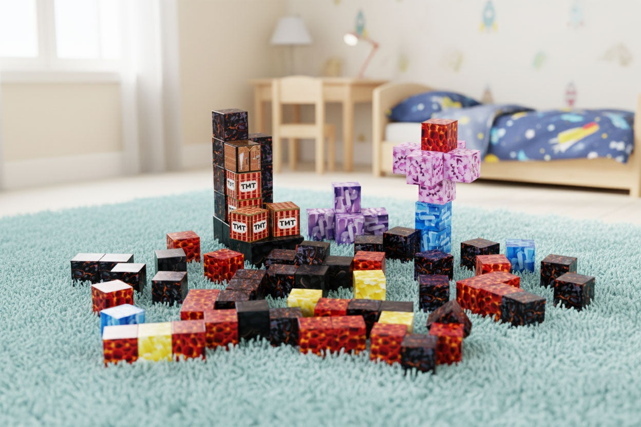 Magnetic Building Blocks Set for Kids, 86 Pieces