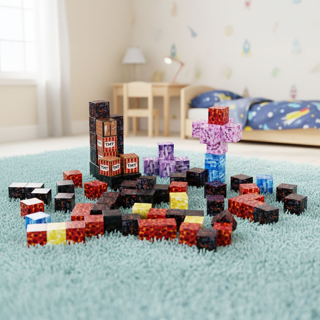 Magnetic Building Blocks Set for Kids, 86 Pieces
