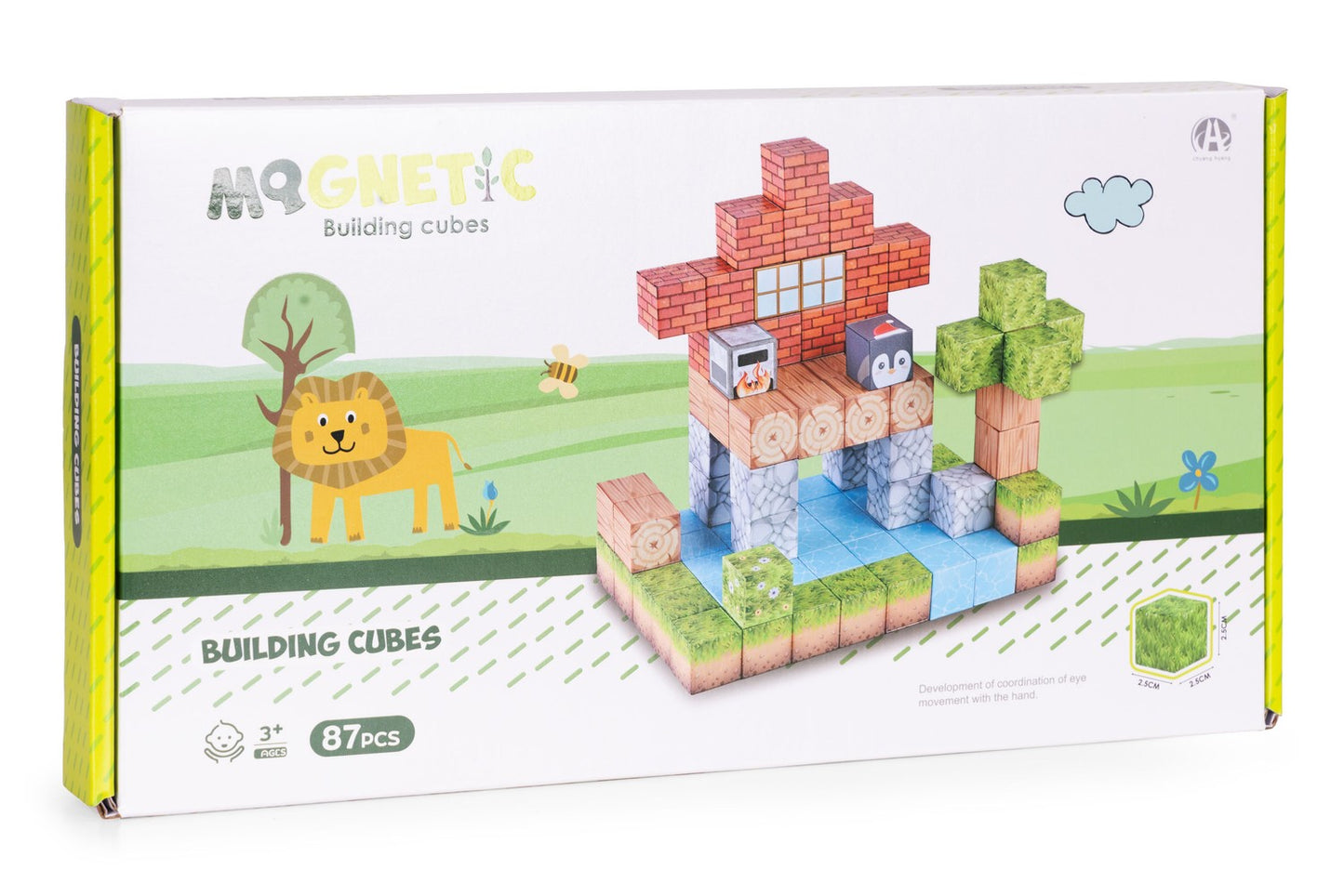 Magnetic Building Blocks Set for Kids, 87 Pieces