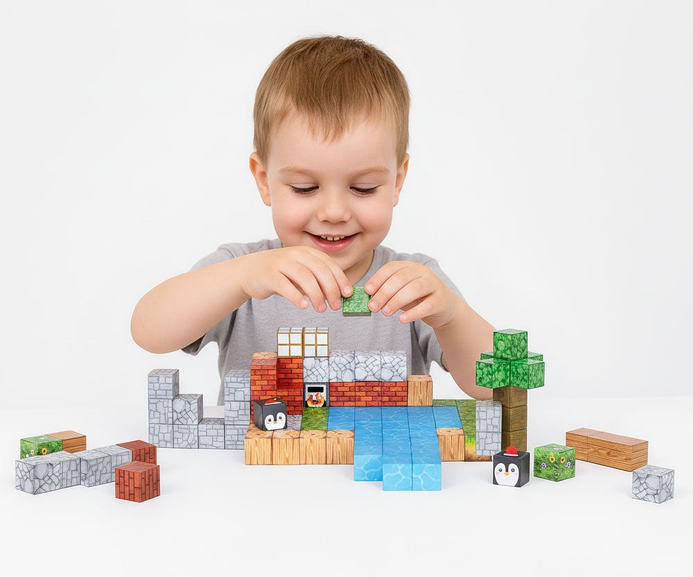 Magnetic Building Blocks Set for Kids, 87 Pieces