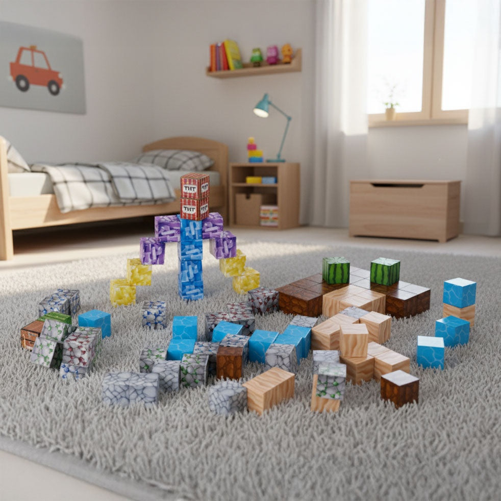 Magnetic Building Blocks Set for Kids, 88 Pieces