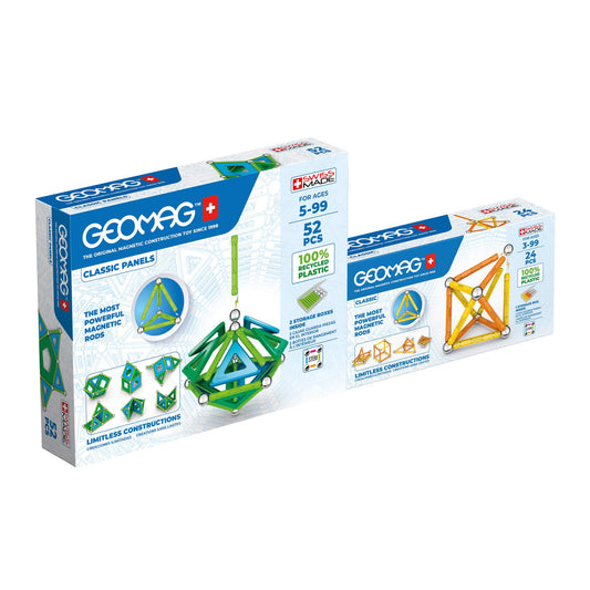 Magnetic Building Set, 76 Pieces, Recycled Plastic