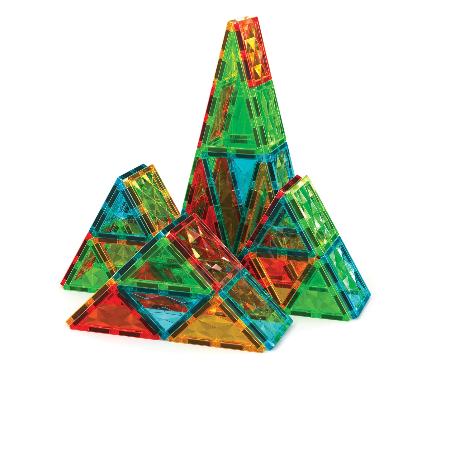 Magnetic Building Tiles Set, 60 Pieces, Gem Pattern