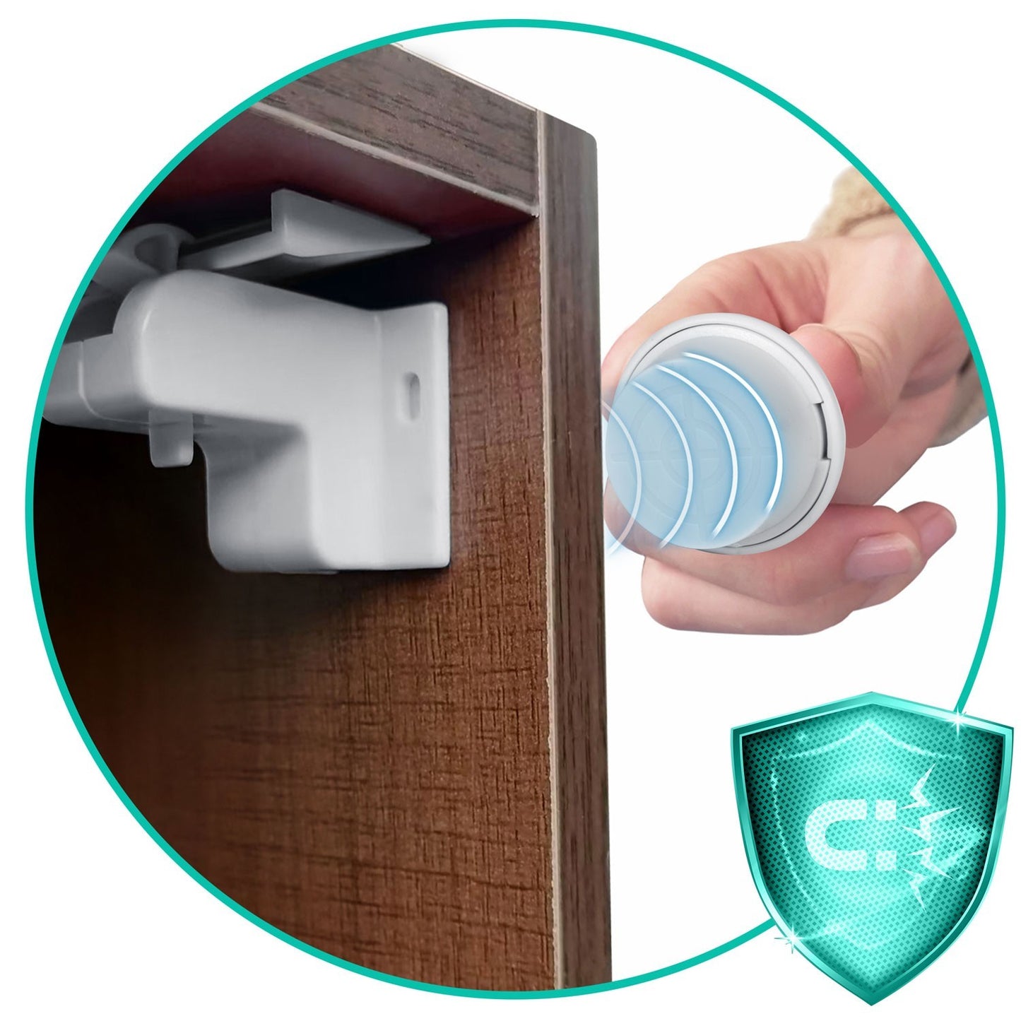 Magnetic Children's Lock for Cabinet Ricokids 798000, 4-pack