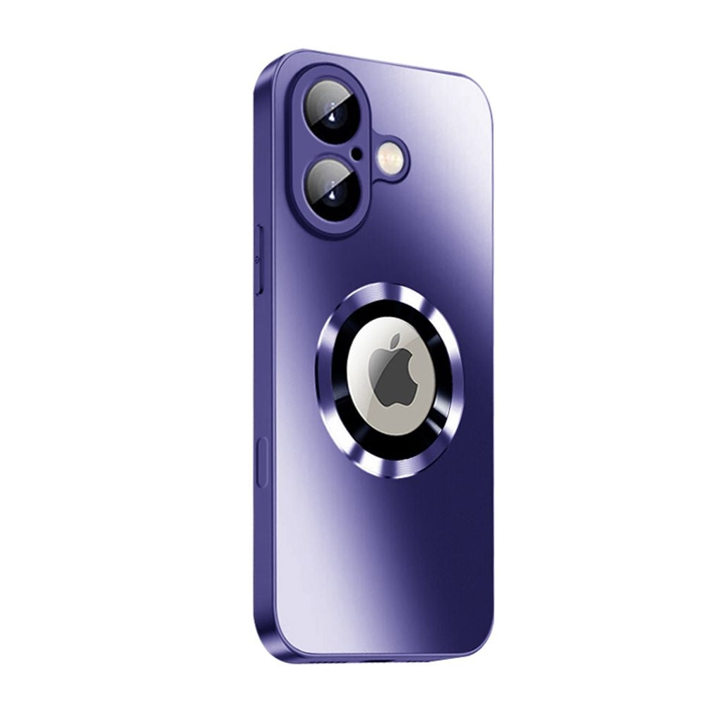 Magnetic Cover iPhone 16 Plus with lens protection and logo view - Purple