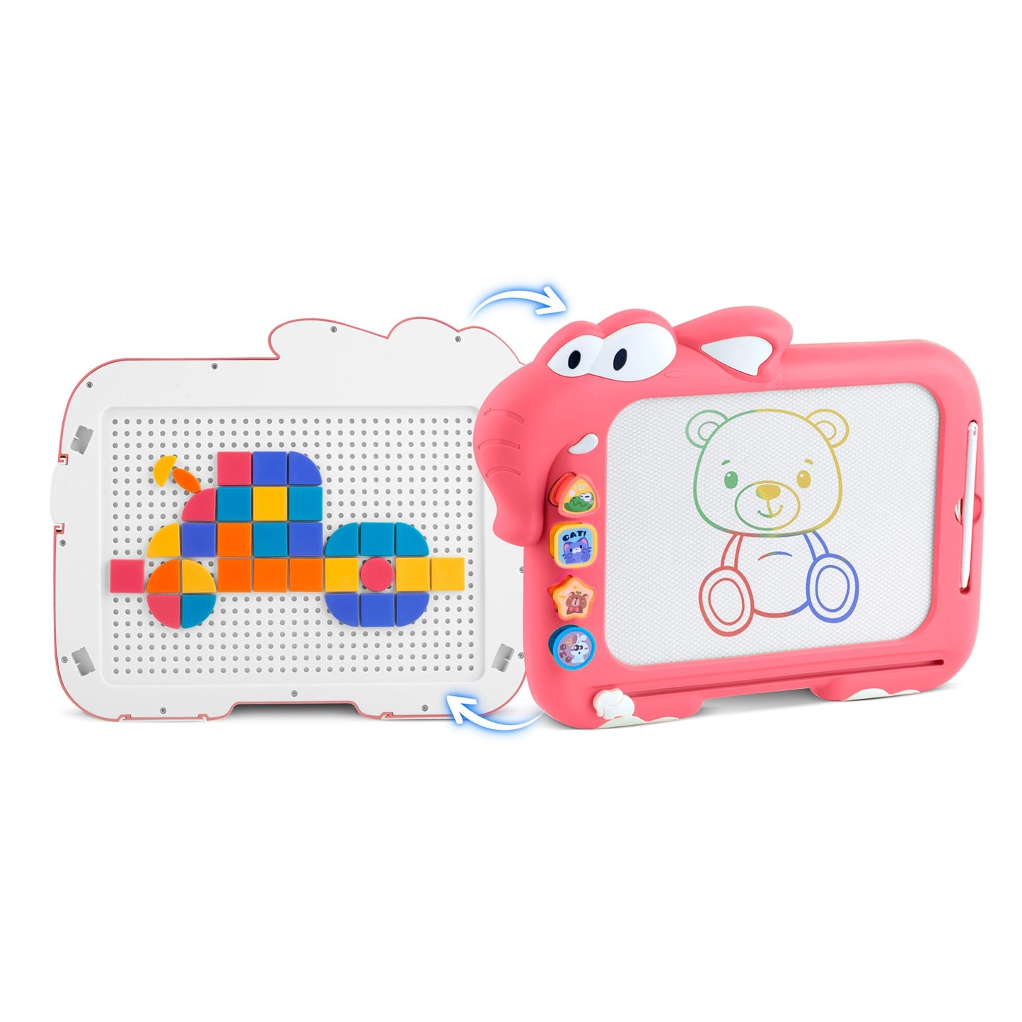 Magnetic Drawing Board & Tangram Table for Kids