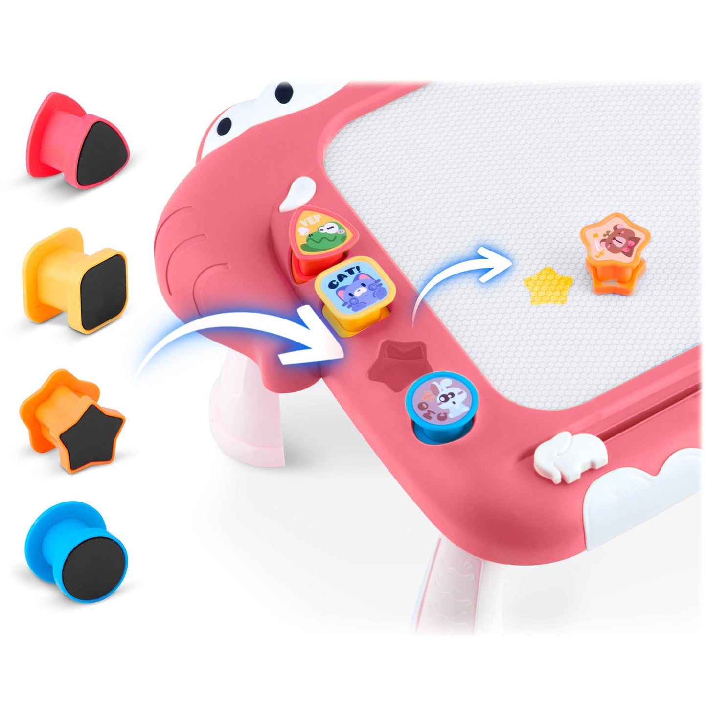 Magnetic Drawing Board & Tangram Table for Kids