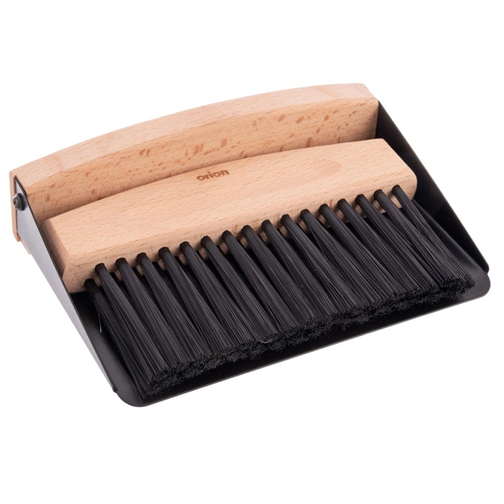 Magnetic Dustpan and Brush Set, Metal & Wood, 2-Piece