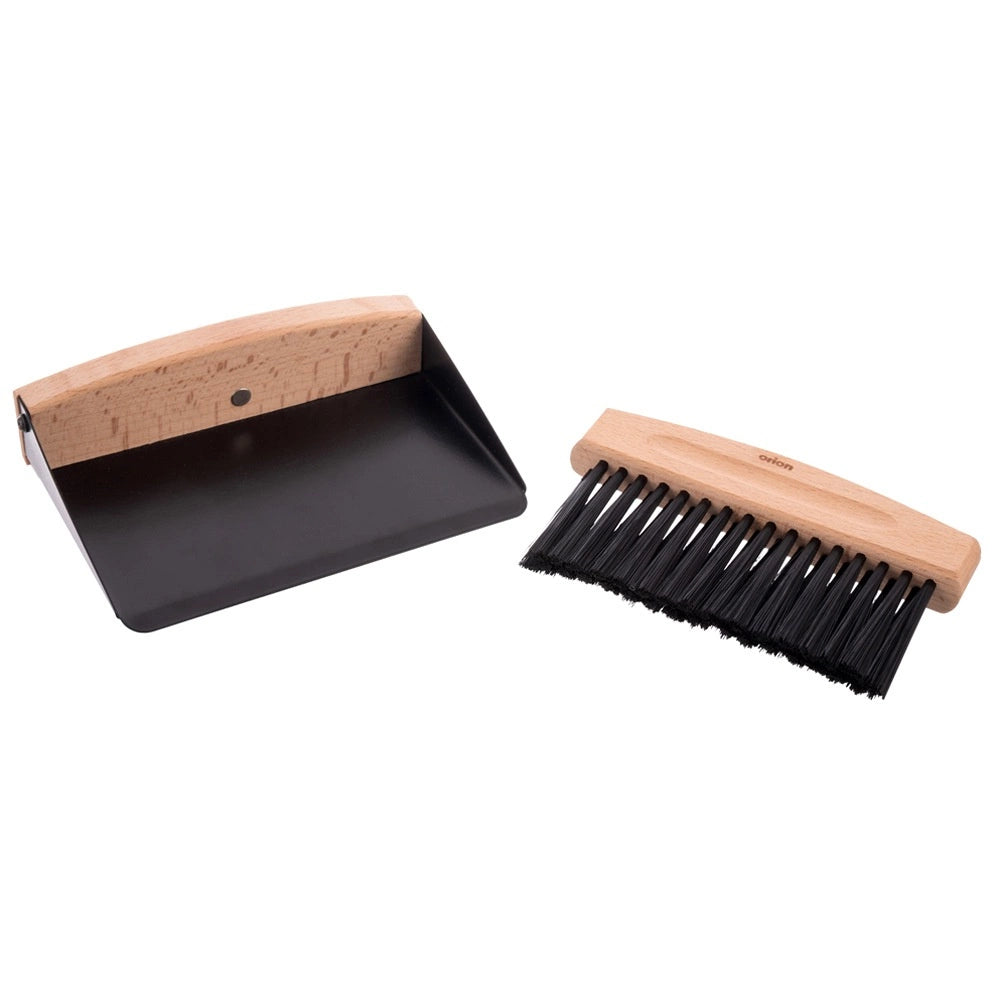 Magnetic Dustpan and Brush Set, Metal & Wood, 2-Piece