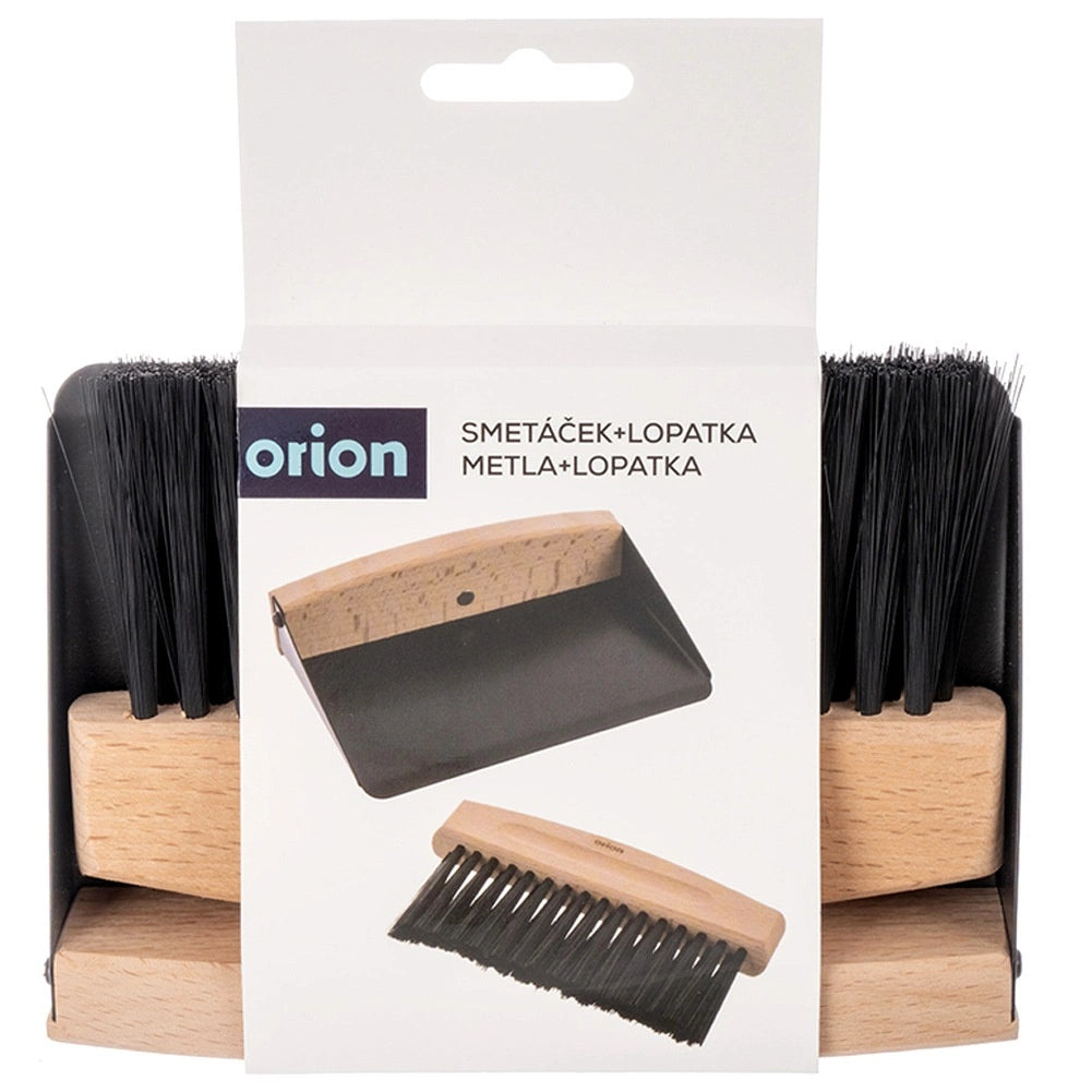 Magnetic Dustpan and Brush Set, Metal & Wood, 2-Piece